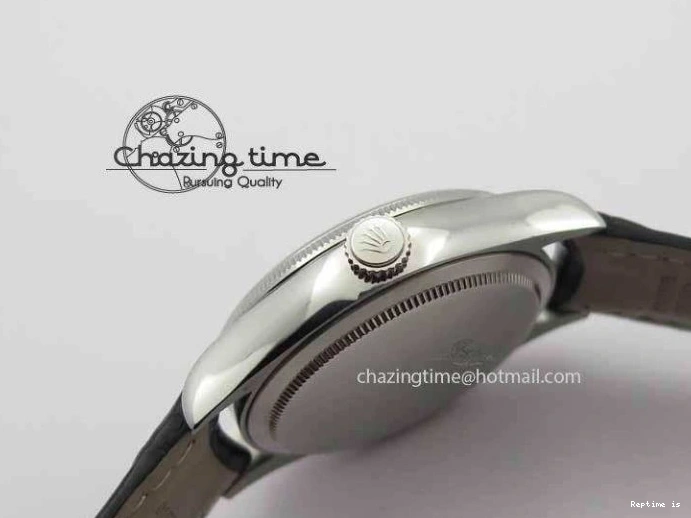 1218 Cellini Date VF Best Edition SS Black Dial Stick Markers On Black Leather Strap A Lightweight 3725